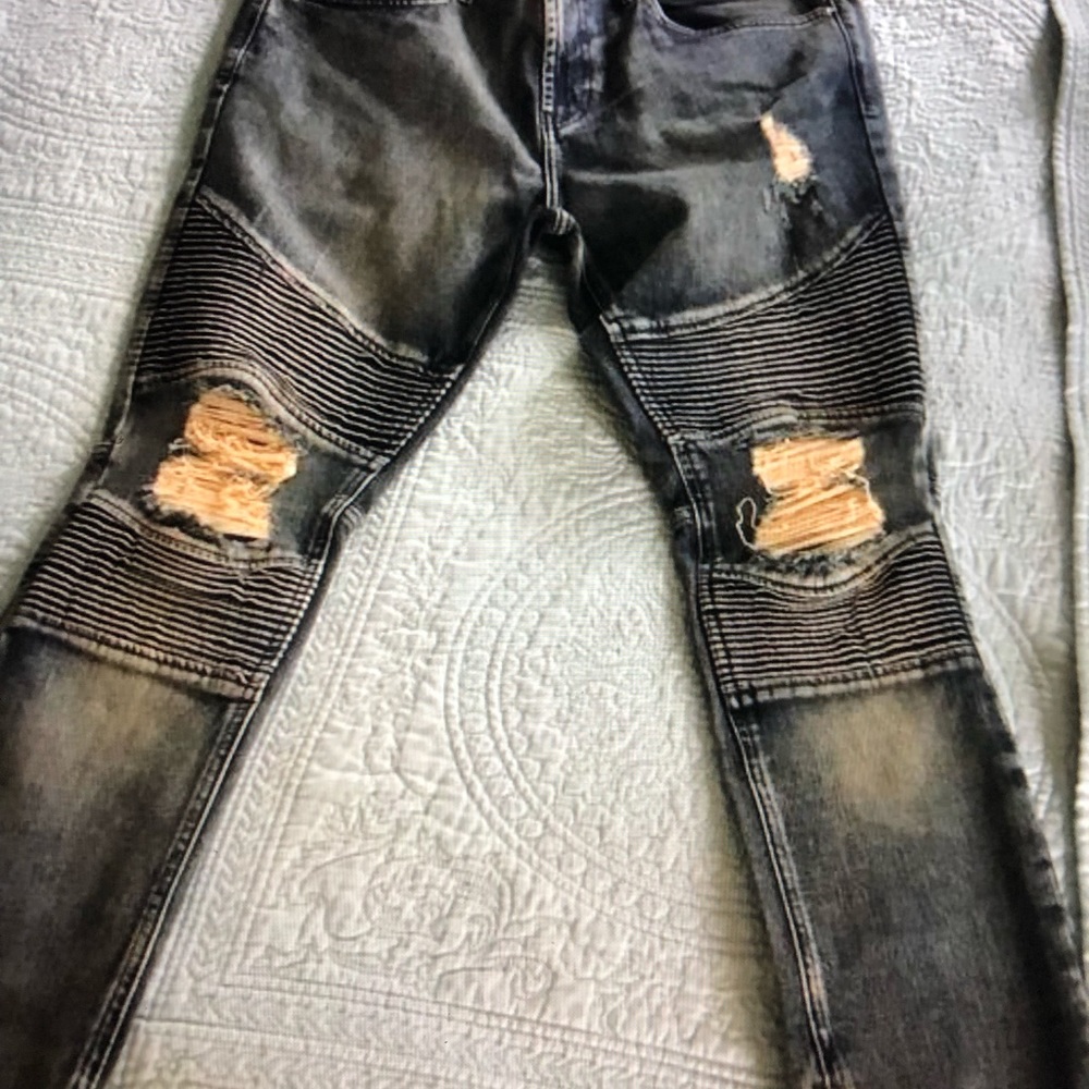 Ripped denim jeans
